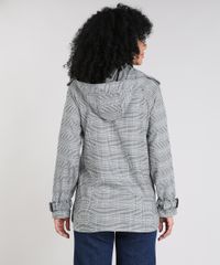 Casaco-Trench-Coat-Feminino-Estampado-Xadrez-com-Capuz-Preto-9356339-Preto_2
