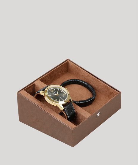 Kit-de-Relogio-Analogico-Mondaine-Masculino---Pulseira---99373GPMVDH2K-Dourado-9553662-Dourado_1