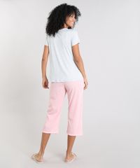 Pijama-Feminino-com-Estampa-de-Poa-e-Renda-Manga-Curta-Cinza-Mescla-9505370-Cinza_Mescla_2
