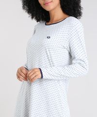 Camisola-Feminina-Estampada-de-Poa-Manga-Longa-Cinza-Mescla-Claro-9505373-Cinza_Mescla_Claro_3