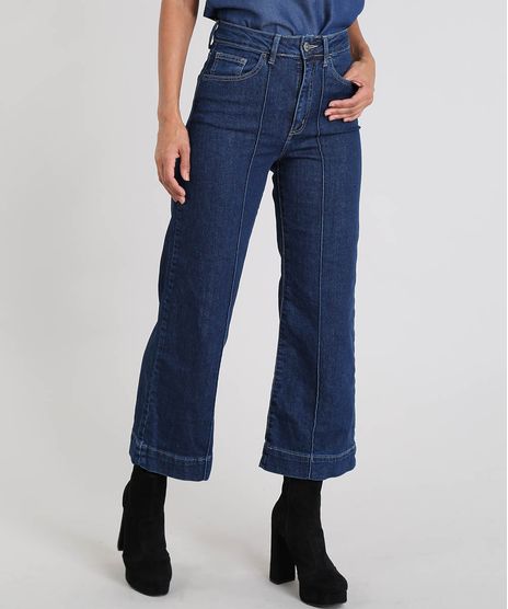 Calca-Jeans-Feminina-Pantacourt-com-Vinco-Azul-Escuro-9537699-Azul_Escuro_1