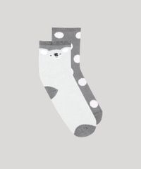Kit-de-2-Meias-Femininas-de-Inverno-Coala-Cinza-9392531-Cinza_1