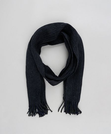 Cachecol-Masculino-Basico-em-Trico-com-Franjas-Azul-Marinho-8184824-Azul_Marinho_1