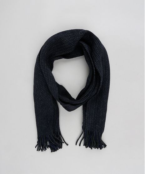 Cachecol-Masculino-Basico-em-Trico-com-Franjas-Azul-Marinho-8184824-Azul_Marinho_1