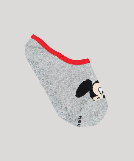 Meia-Infantil-Sapatilha-Mickey-Cinza-Mescla-9052253-Cinza_Mescla_1