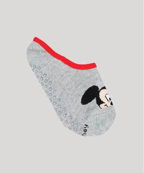 Meia-Infantil-Sapatilha-Mickey-Cinza-Mescla-9052253-Cinza_Mescla_1