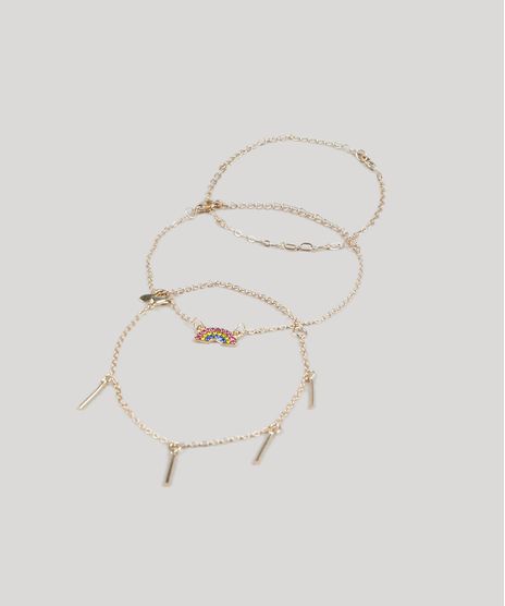 Kit-de-3-Pulseiras-Femininas-Arco-Iris-Dourado-9436001-Dourado_1