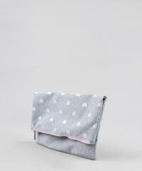 Necessaire-Feminina-com-Estampa-de-Coracoes-Cinza-Mescla-9526056-Cinza_Mescla_2