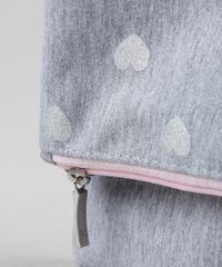 Necessaire-Feminina-com-Estampa-de-Coracoes-Cinza-Mescla-9526056-Cinza_Mescla_3