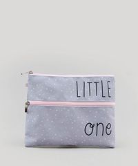Necessaire-Feminina-Dumbo-Estampada-com-Divisoria-Cinza-9518459-Cinza_1