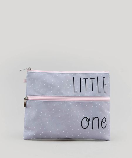 Necessaire-Feminina-Dumbo-Estampada-com-Divisoria-Cinza-9518459-Cinza_1