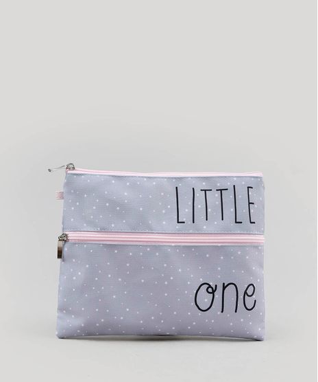 Necessaire-Feminina-Dumbo-Estampada-com-Divisoria-Cinza-9518459-Cinza_1