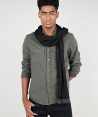 Cachecol-Masculino-Canelado-com-Barra-Contrastante-em-Trico-Preto-9363311-Preto_2