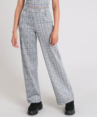 Calca-Feminina-Pantalona-Estampada-Xadrez-com-Argola-Cinza-Mescla-9520908-Cinza_Mescla_1