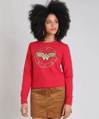 Blusao-Feminino-Mulher-Maravilha-em-Moletom-Decote-Redondo--Vermelho-9519907-Vermelho_1