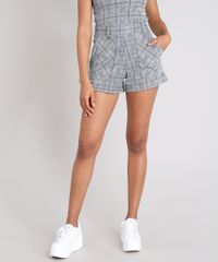 Short-Feminino-Estampado-Xadrez-com-Argola-Preto-9520915-Preto_1