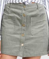 Saia-Feminina-Curta-em-Veludo-Cotele-com-Bolsos-Verde-Militar-9371777-Verde_Militar_4
