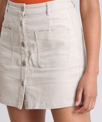 Saia-Feminina-Curta-em-Veludo-Cotele-com-Bolsos-Kaki-Claro-9371777-Kaki_Claro_4