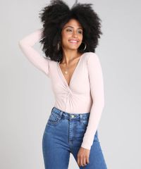 Body-Feminino-com-No-Manga-Longa-Decote-V-Protecao-UV50--Rose-9516712-Rose_1