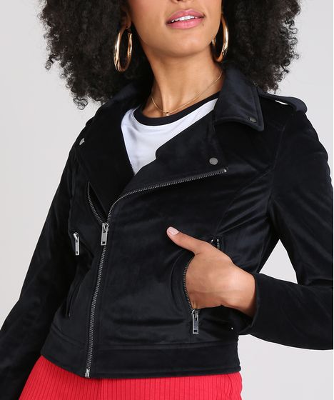 jaqueta preta feminina c&a