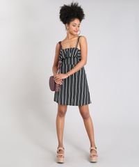 Vestido-Feminino-Curto-Listrado-com-Babado-Alca-Media-Preto-9482576-Preto_3