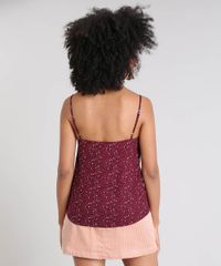 Regata-Feminina-Estampada-de-Estrelas-com-Botoes-Decote-V-Vinho-9502422-Vinho_2