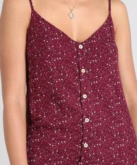 Regata-Feminina-Estampada-de-Estrelas-com-Botoes-Decote-V-Vinho-9502422-Vinho_4