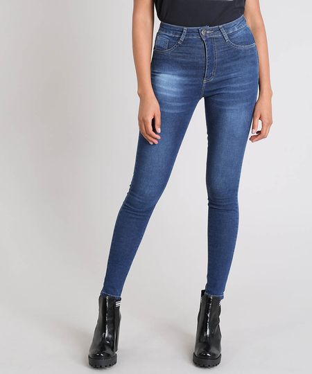 calça jeans feminina sawary com enchimento