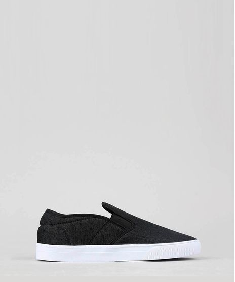Tenis-Masculino-Slip-On-em-Jeans-Preto-8970222-Preto_1