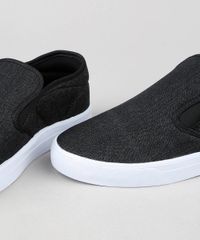 Tenis-Masculino-Slip-On-em-Jeans-Preto-8970222-Preto_5