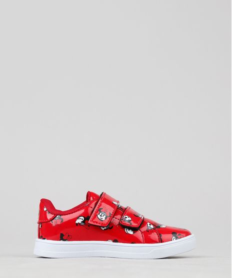 Tenis-Infantil-Minnie-Estampado-com-Velcro-em-Verniz-Vermelho-9472467-Vermelho_1