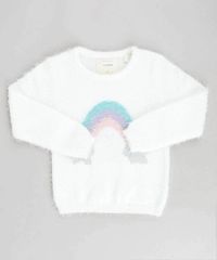 Sueter-Infantil-em-Trico-Felpado-Arco-Iris-Off-White-9366976-Off_White_1