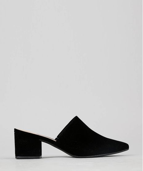 Mule-Feminino-Via-Uno-Bico-Fino-em-Veludo-Preto-9522586-Preto_1