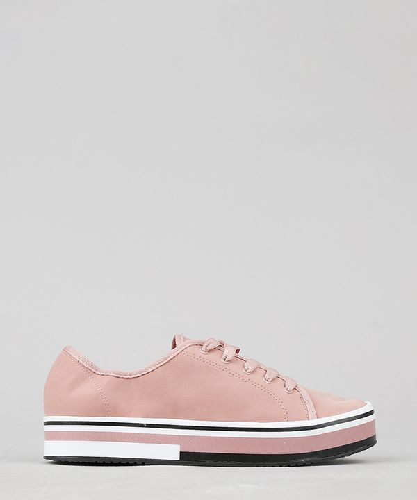 Tênis Feminino Beira Rio Flatform Rosê 36