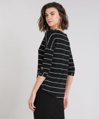 Blusa-Feminina-Listrada-Manga-3-4-com-Barra-Dobrada-Preta-9170899-Preto_2 Blusa-Feminina-Listrada-Manga-3-4-com-Barra-Dobrada-Preta-9170899-Preto_2