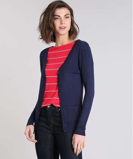 Cardigan-Feminino-em-Trico-com-Bolsos-Azul-Marinho-8186176-Azul_Marinho_1