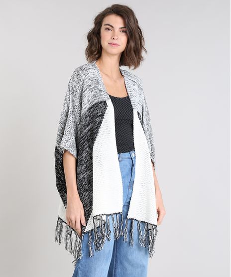 Kimono-Feminino-Estampado-Geometrico-em-Trico-com-Franjas-Manga-3-4-Off-White-9377913-Off_White_1