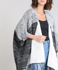 Kimono-Feminino-Estampado-Geometrico-em-Trico-com-Franjas-Manga-3-4-Off-White-9377913-Off_White_4