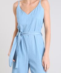 Macacao-Jeans-Feminino-Pantacourt-com-Faixa-para-Amarrar-Alca-Fina-Azul-Claro-9539069-Azul_Claro_4