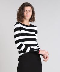 Sueter-Feminino-em-Trico-Listrada-Manga-Longa-Branca-9360261-Branco_1