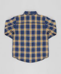 Camisa-Infantil-Estampada-Xadrez-com-Bolsos-Manga-Longa-Azul-Marinho-9487222-Azul_Marinho_2