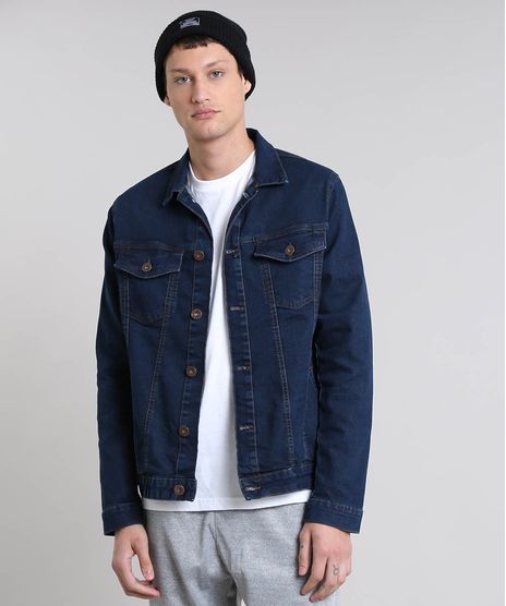 Jaqueta-Jeans-Masculina-com-Bolsos-Azul-Escuro-9524596-Azul_Escuro_1