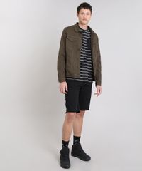 Jaqueta-Masculina-em-Sarja-com-Bolsos-Verde-Militar-9525534-Verde_Militar_3