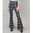 Calca-Feminina-Flare-Estampada-Xadrez-Cinza-Mescla-Escuro-9504704-Cinza_Mescla_Escuro_1