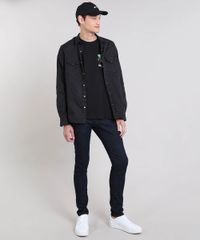 Camiseta-Masculina-com-Bolso-e-Mangas-Curtas-Estampados-Gola-Careca-Preta-9473080-Preto_3