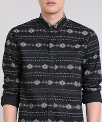 Camisa-Masculina-Estampada-Etnica-Manga-Longa-Preta-9470106-Preto_4