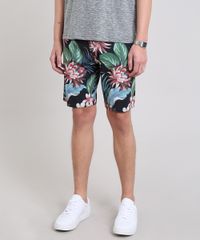 Bermuda-Surf-Masculina-Estampada-Tropical-Preta-9524947-Preto_1
