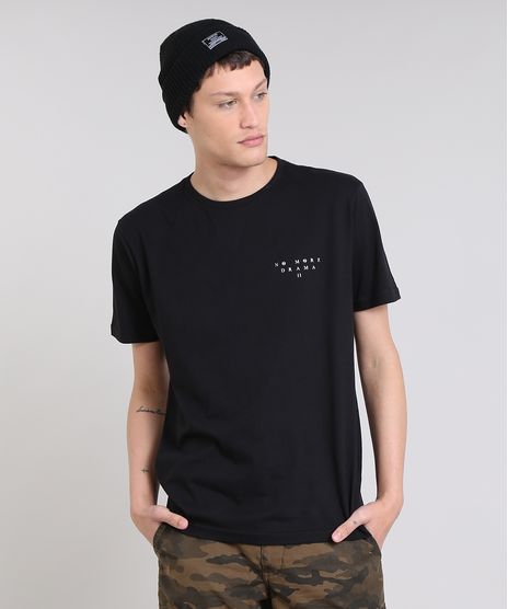 Camiseta-Masculina--No-more-drama--Manga-Curta-Gola-Careca-Preta-9447032-Preto_1