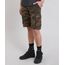 Bermuda-Masculina-Cargo-em-Sarja-Estampada-Camuflagem-Marrom-9473782-Marrom_1
