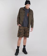 Bermuda-Masculina-Cargo-em-Sarja-Estampada-Camuflagem-Marrom-9473782-Marrom_3